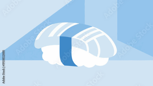 sushi. japanese foods concept. Simple illustration reminiscent of Scandinavia. Vector illustration. (No text)