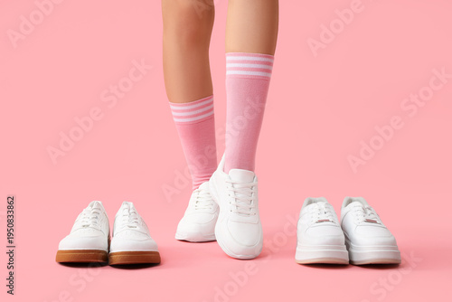 Female legs with stylish wh...
