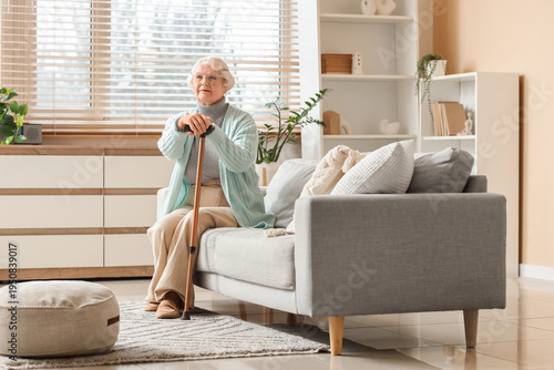 Thoughtful senior woman wit...