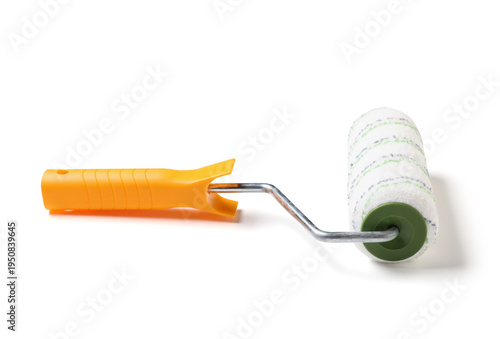 Paint roller with orange ha...