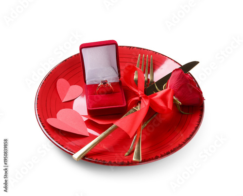 Table setting for Valentine...