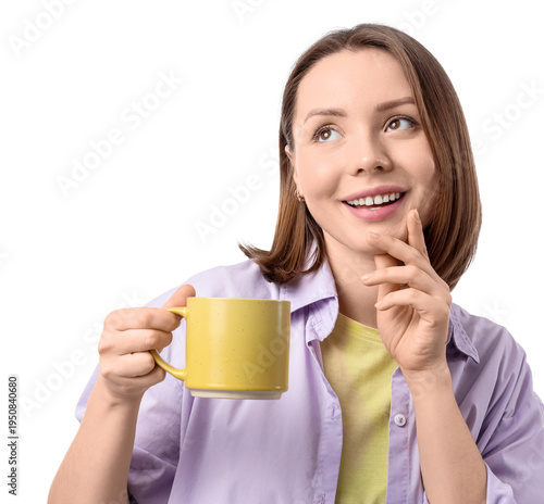 Thoughtful young woman with...
