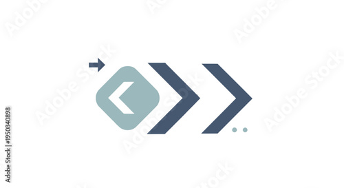 Abstract progression of arrows and dots indicating forward and backward movement