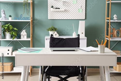 Interior of home office wit...