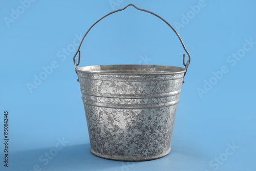 Galvanized metal bucket on ...