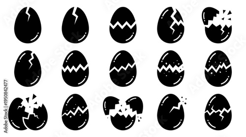 Collection of Cracked Eggs, Illustrating New Life and Beginnings