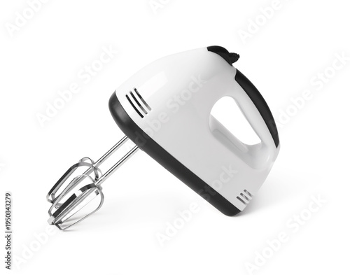 Modern mixer on white backg...