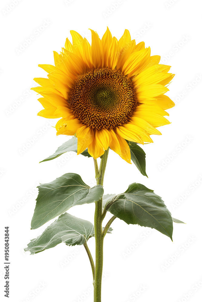 Obraz premium 鮮やかな黄色のひまわりの花。植物や自然のイメージ素材に最適な一枚。