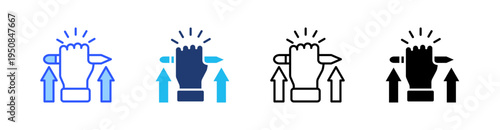 Motivation Multi Style Icon Set Vector 