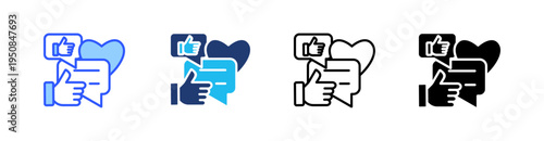 Feedback Multi Style Icon Set Vector 