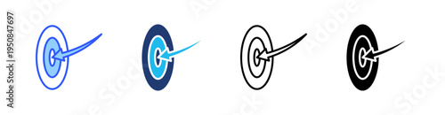 Impact Multi Style Icon Set Vector 