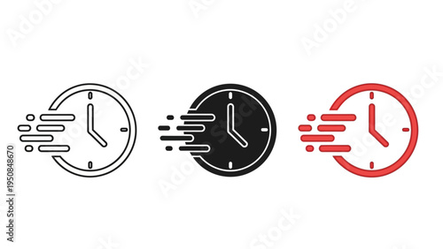 Clock Speed Icon for Fast Time Management and Efficiency