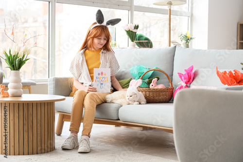 Cute girl with adorable cat...