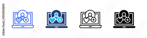 Add Friend Multi Style Icon Set Vector 