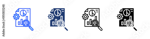 Quantitative Multi Style Icon Set Vector 