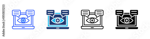 Spying Multi Style Icon Set Vector 