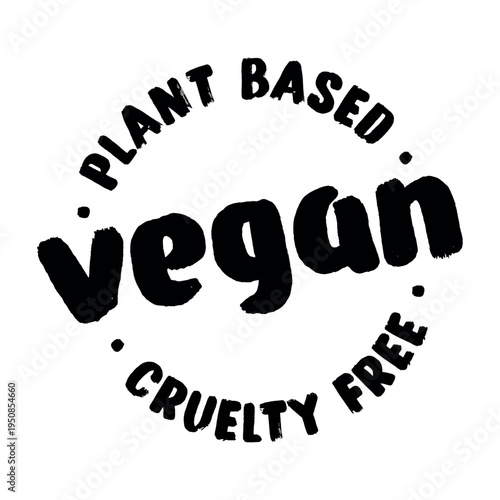 Minimal Vegan Product Seal Plant Based Cruelty Free Packaging Badge III