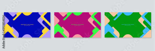 抽象的な模様の背景素材のセット