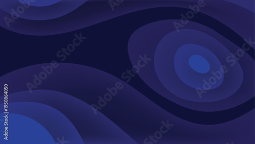 Abstract blue futuristic wallpaper featuring flowing waves and digital circles with purple light energy in a swirling motion design