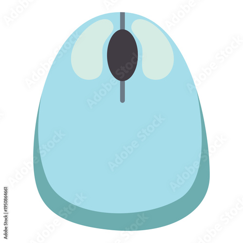 Computer mouse isolated on white background modern pointing device concept in simple flat illustration style for digital work and navigation.

