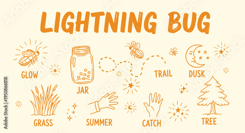 Set of 20 Lightning Bug Icons Vector