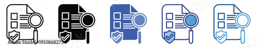 Quality Control icon set multiple style collection