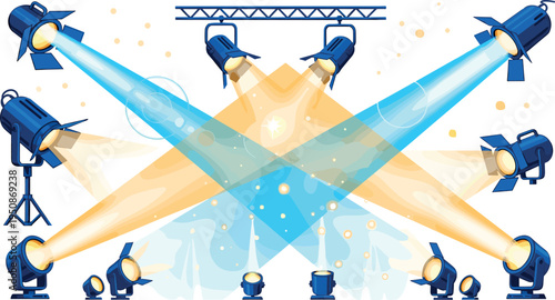 Stage Lighting Equipment Vector Set