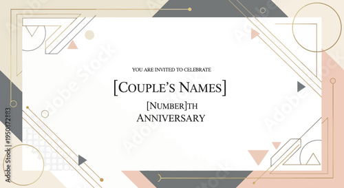 Anniversary Card with Names and Numbers.