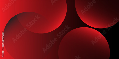 Abstract background with overlapping red circles on a gradient red background, creating a smooth, modern texture. Minimal abstract circles vector gradient background