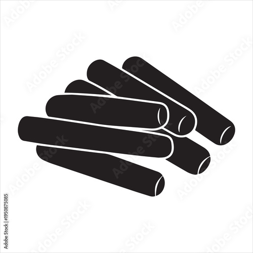 A crispy bite of comfort – Cheese sticks silhouette styled in crunchy Cheese sticks vector – Cheese sticks illustration