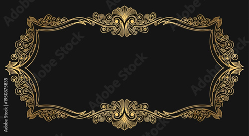 Ornate Gold Frame with Floral Decoration.