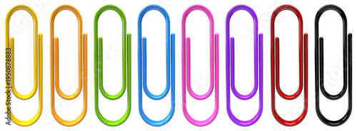 Tableau sur toile 3d colored paper clips
