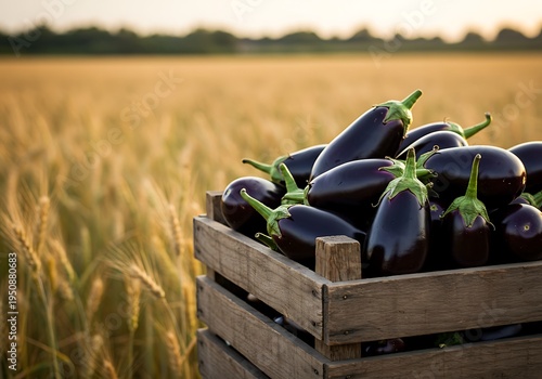Golden Hour Harvest: Eggplant Abundance