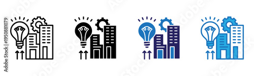 Startup Icon Multi Style Vector Illustration