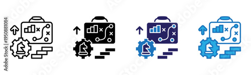 Strategy Icon Multi Style Vector Illustration