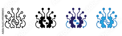 System Icon Multi Style Vector Illustration