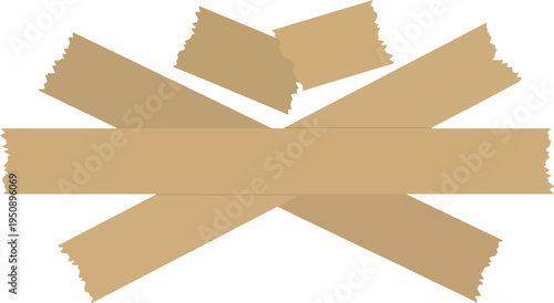 Creative abstract illustration of tape pieces with a distressed or vintage feel, perfect for design projects