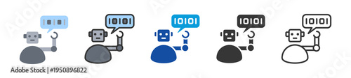 chat robot icon set multi style various collection