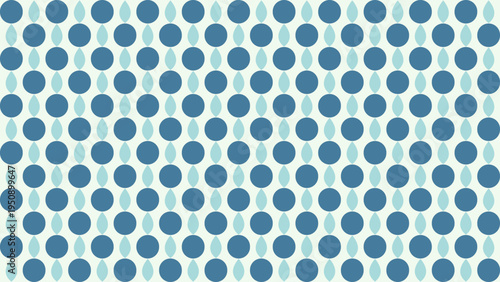 Simple Blue Polka Dot Pattern on Off-White vector background