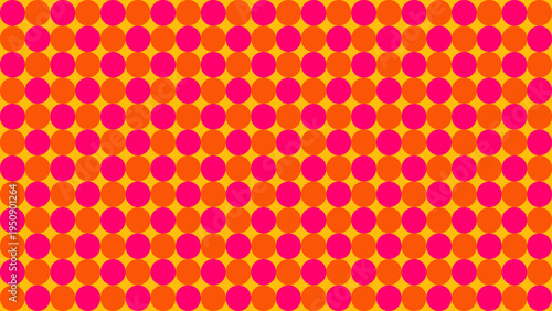 Retro Circles Pattern in Orange and Pink vector background