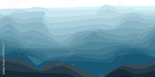 Blue waves abstract gradual water surface background illustrate the sea or ocean wave. vector design