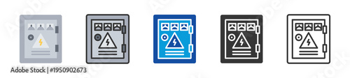 power distribution icon set multi style various collection