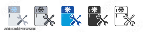refrigerators icon set multi style various collection