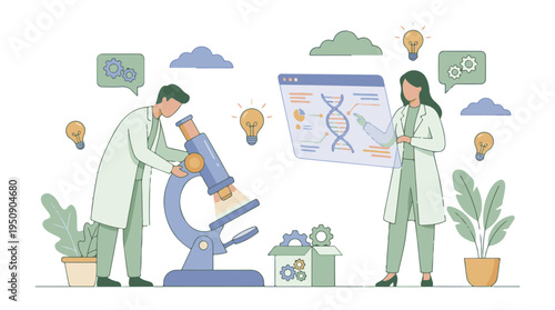Scientific Research and Innovation: Scientists Working in a Modern Laboratory