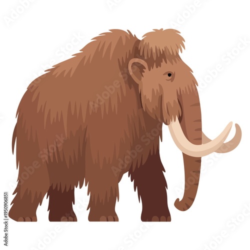 Mammoth cartoon icon isolated on white background dinosaurs and prehistoric symbol stock vector illustration suitable for ancient era themed artwork