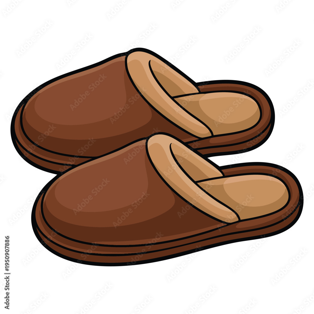 Fototapeta premium Old age slippers flat icon vector symbol stock illustration web perfect for elderly care comfort home and retirement related design