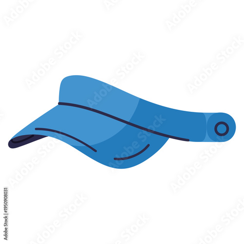 Opened baseball cap vector illustration isolated design element suitable for fashion accessory sports style casual wear and headwear concept themes