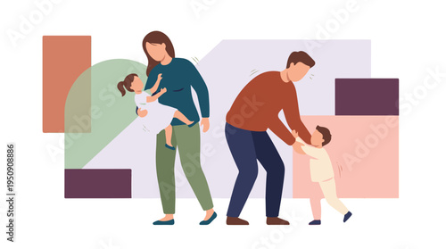 Parental conflict and stress affecting children in a difficult family situation