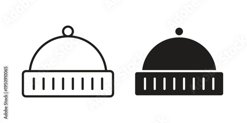 Beanie icon symbol, logo illustration. Vector graphics web design.