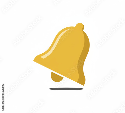 Golden Bell Icon A Symbol of Alerts, Notifications, and Sound
